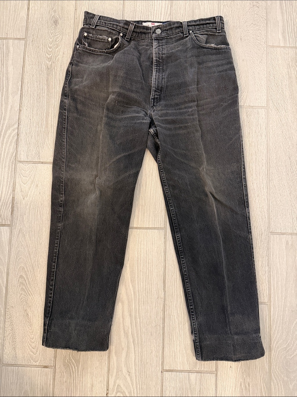 Levi Strauss Signature Men's Relaxed Fit Black Washed Jeans